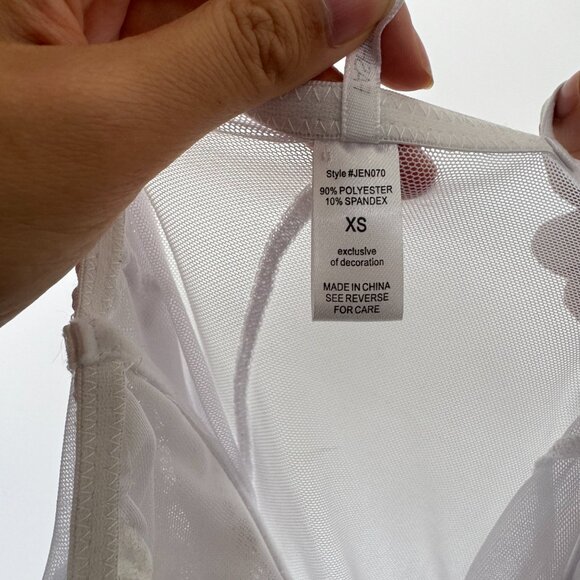 [NEVER WORN] White Lingerie One Piece Bodysuit Fashionova - Picture 8 of 8